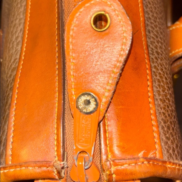 Dooney & Bourke AWL Speedy Chocolate and Caramel Satchel Vintage - Picture 7 of 11
